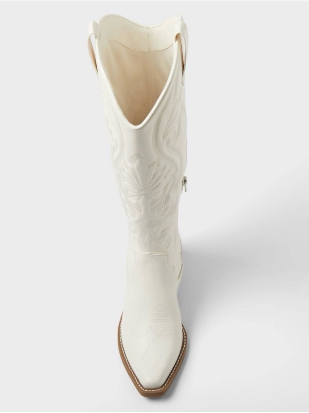 wild fable White Embroidered Western Knee-High Boot